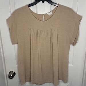 NWOT ANDREE BY UNIT Classic Beige Blouse